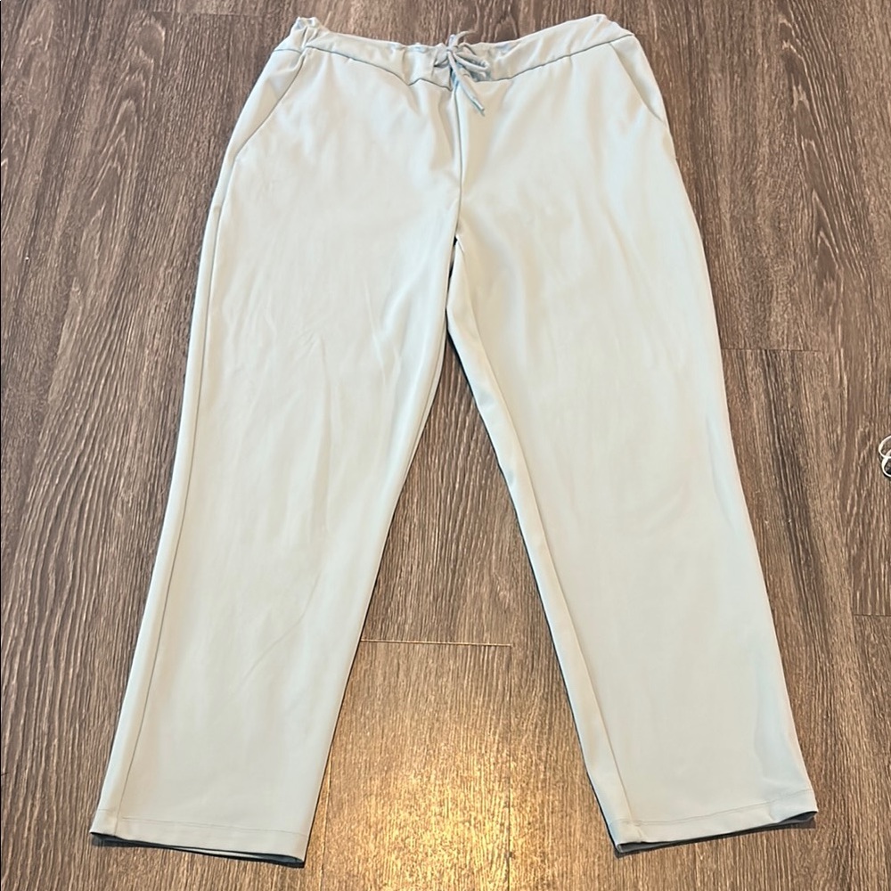 Light Blue Drawstring Slacks - Picture 3 of 4